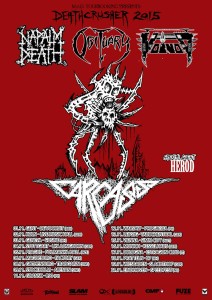 DeathCrusher tour – Carcass, Obituary, Napalm Death and Voivod @ Fryshuset, Nov. 9 2015
